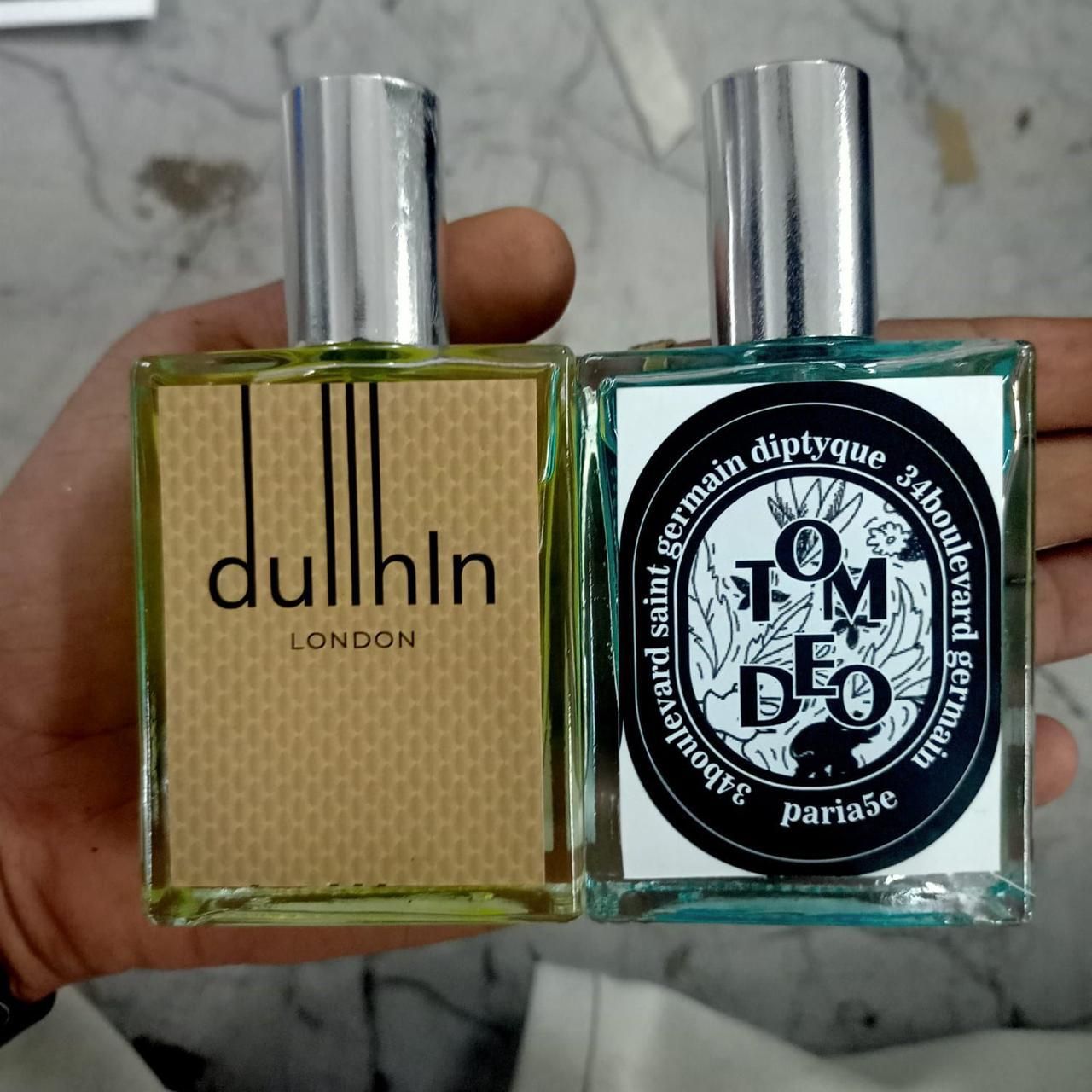 Dullhin LONDON and Tom Deo 100ml perfume combo set, offering a luxurious fragrance experience.