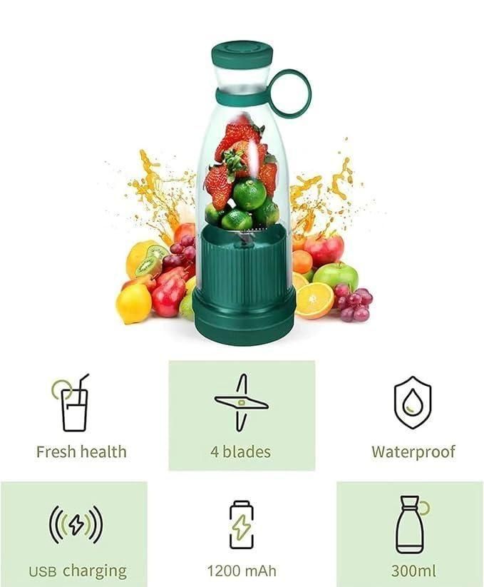 Mini juice blender preparing a protein shake, smoothie, baby food etc. perfect for fitness enthusiasts and post-workout nutrition.