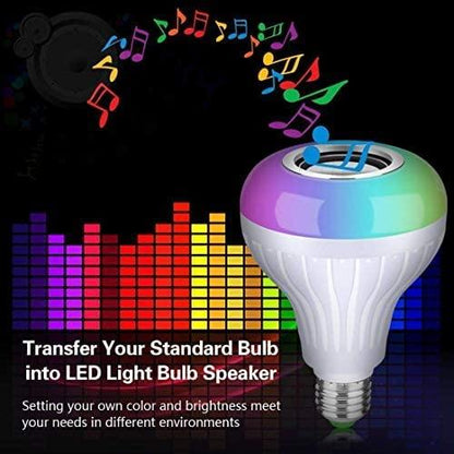 Multicolor Rgb Music Bulb, Wireless Bluetooth Bulb With Speaker And Remote Control