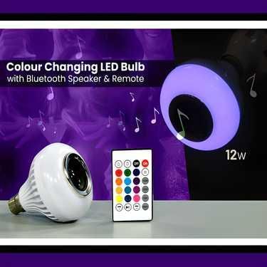 Multicolor Rgb Music Bulb, Wireless Bluetooth Bulb With Speaker And Remote Control