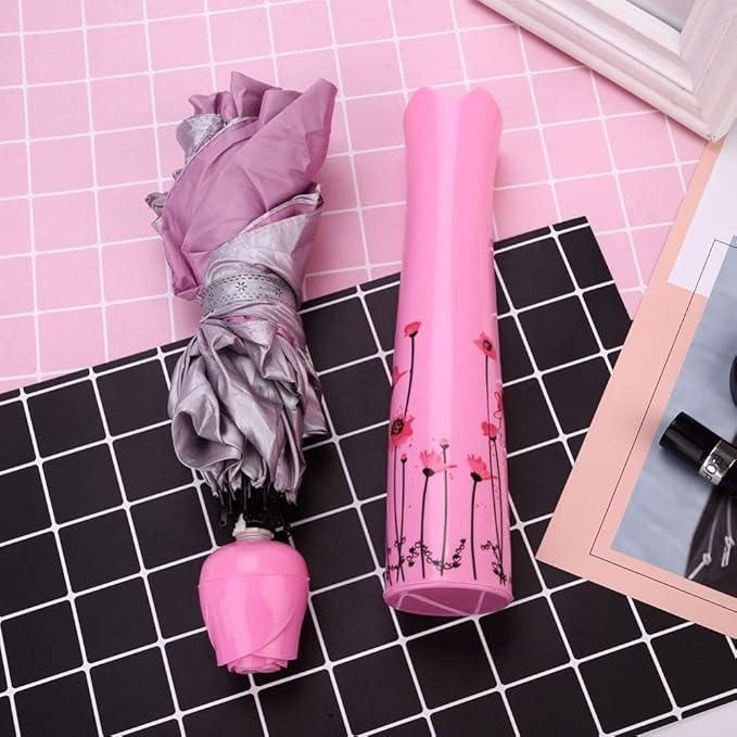 Rose Bottle Shape Folding Umbrella