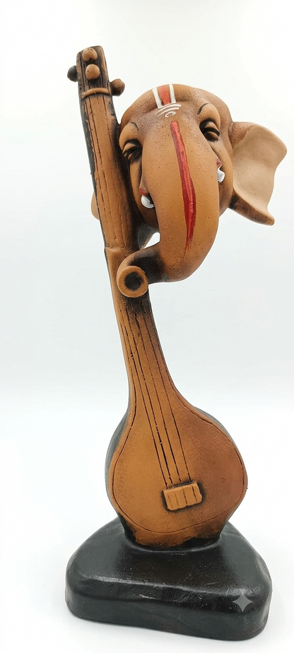 Ganesha Ektara Terracotta Figurine