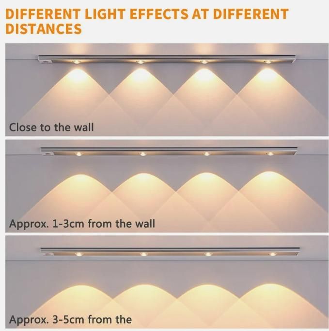 Demonstration of installing the LED PIR motion sensor cabinet light under a cabinet.