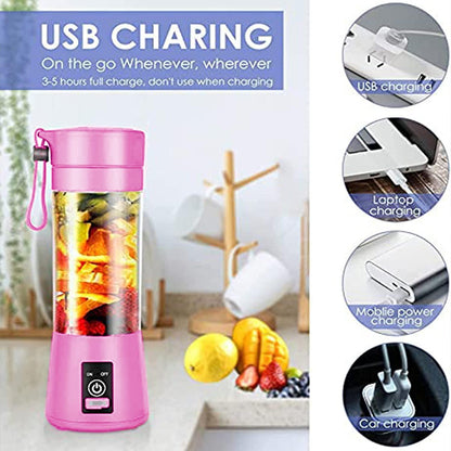 Close-up of the USB charging port on the juicer mixer, highlighting its rechargeable design.