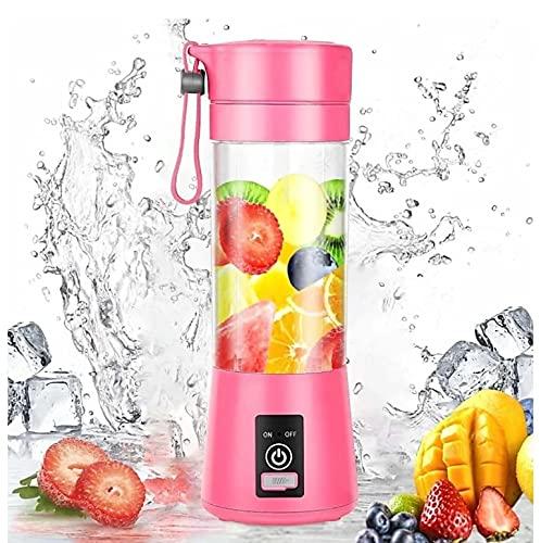 Juicer mixer being used outdoors, ideal for travel, gym, or office use.
